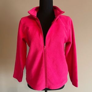 BASS PRO SHOP Hot Pink Zip up Fleece Jacket